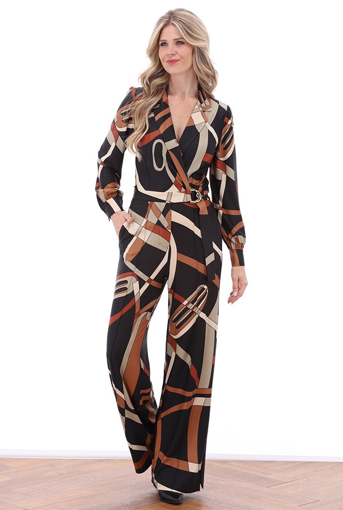 K Design Black & Tan Jumpsuit