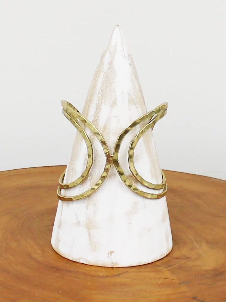 Gold Butterfly Loop Cuff Bracelet