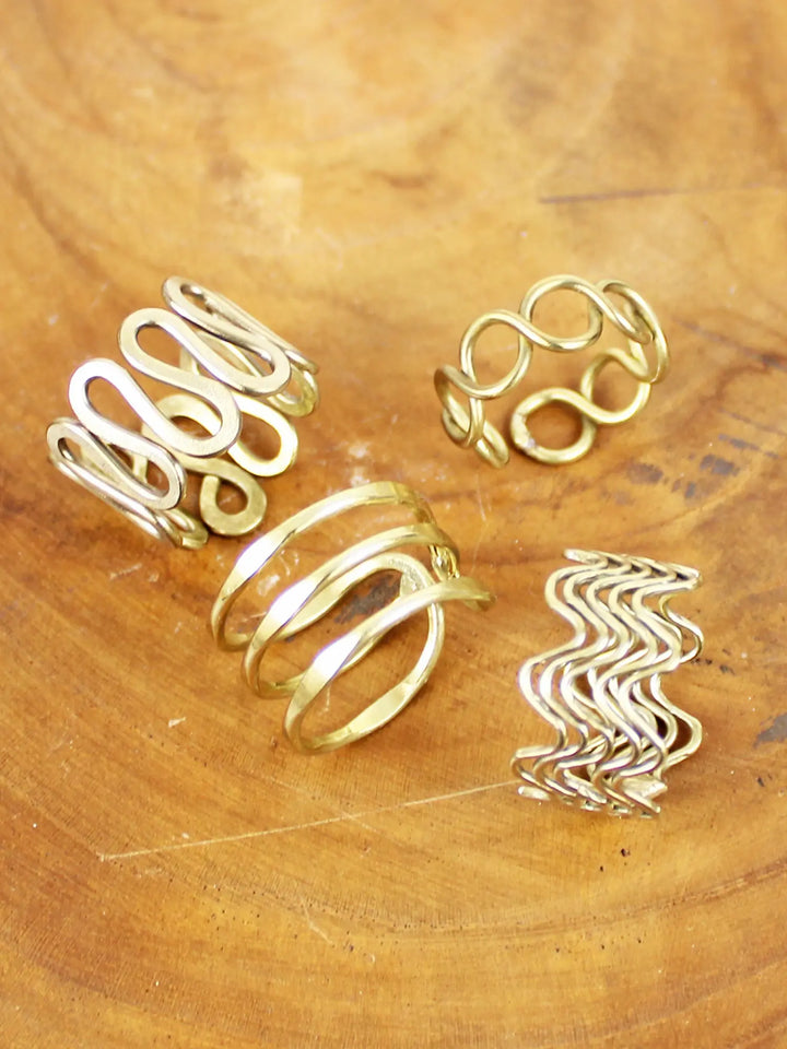 Gold Metal Adjustable Ring