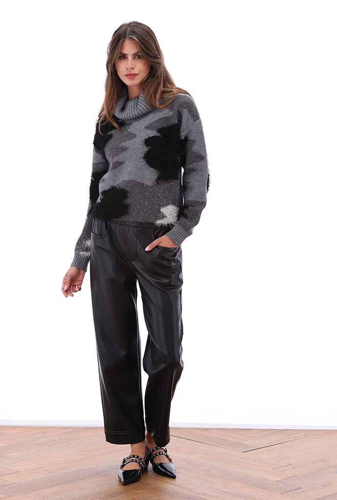 K Design Grey Textured Jumper