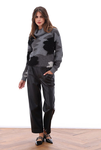 K Design Grey Textured Jumper