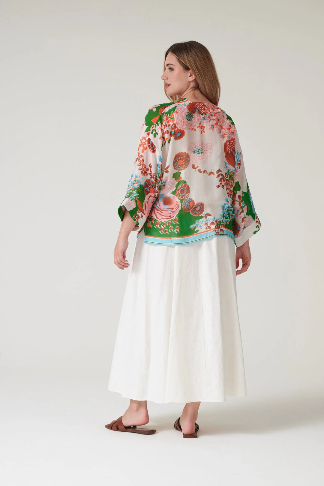 Kitsch Bouquet Green Kimono