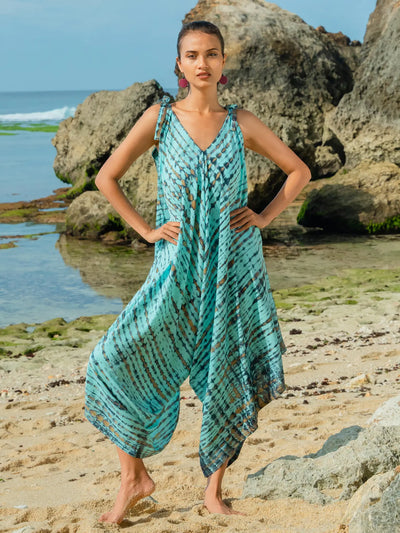 Turquoise Tie Dye Jumpsuit