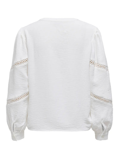 JDY White Cut Out Sleeve Blouse