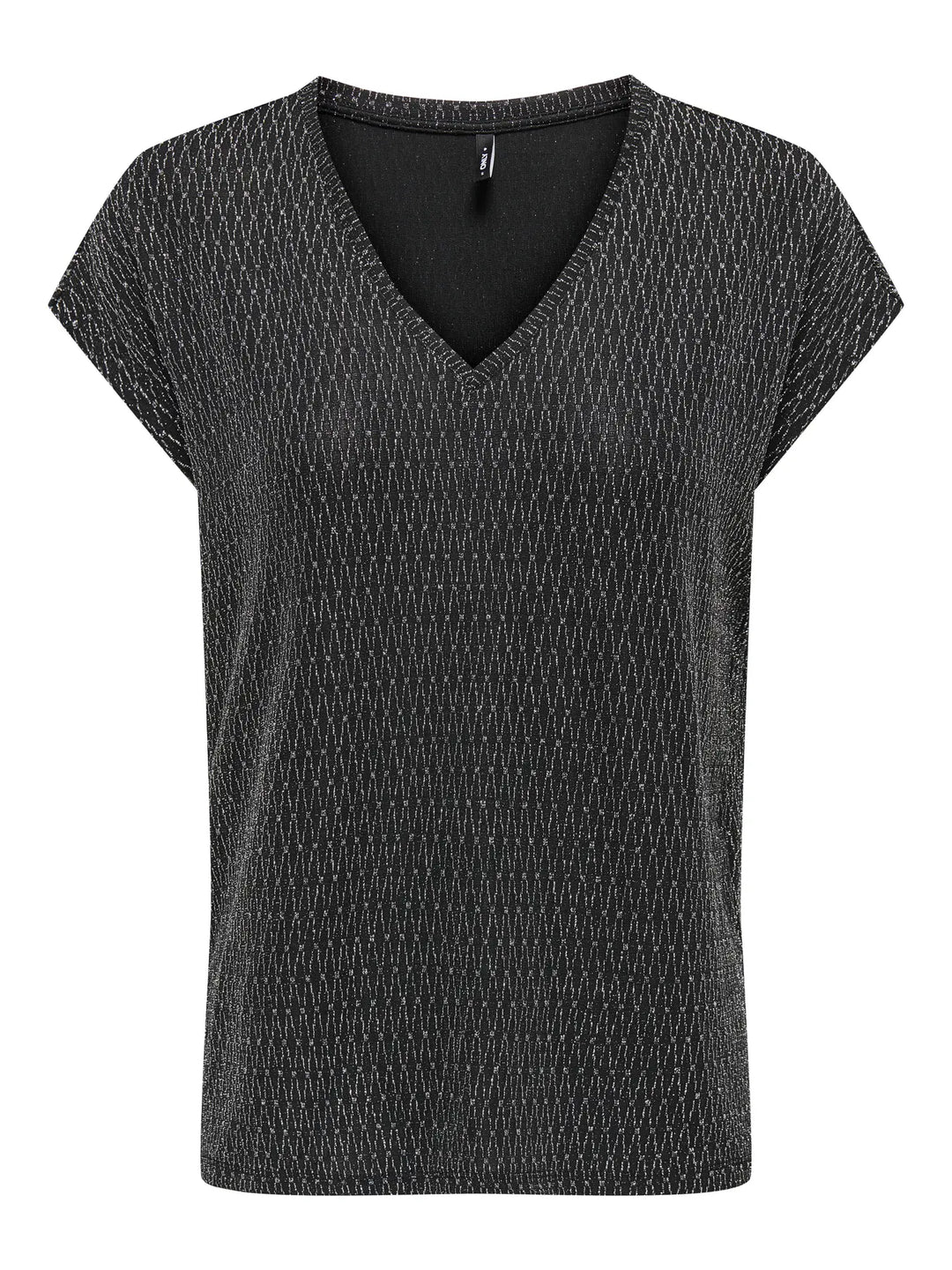 ONLY Silver Harlequin Glitter S/S Top