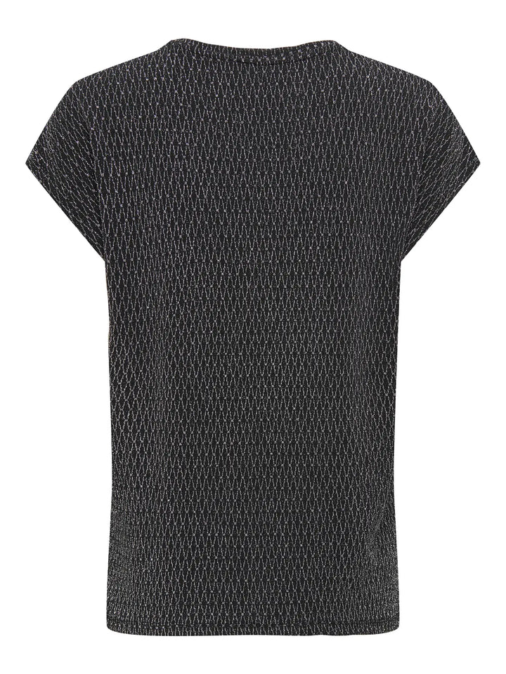 ONLY Silver Harlequin Glitter S/S Top
