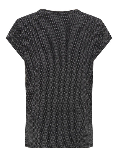 ONLY Silver Harlequin Glitter S/S Top