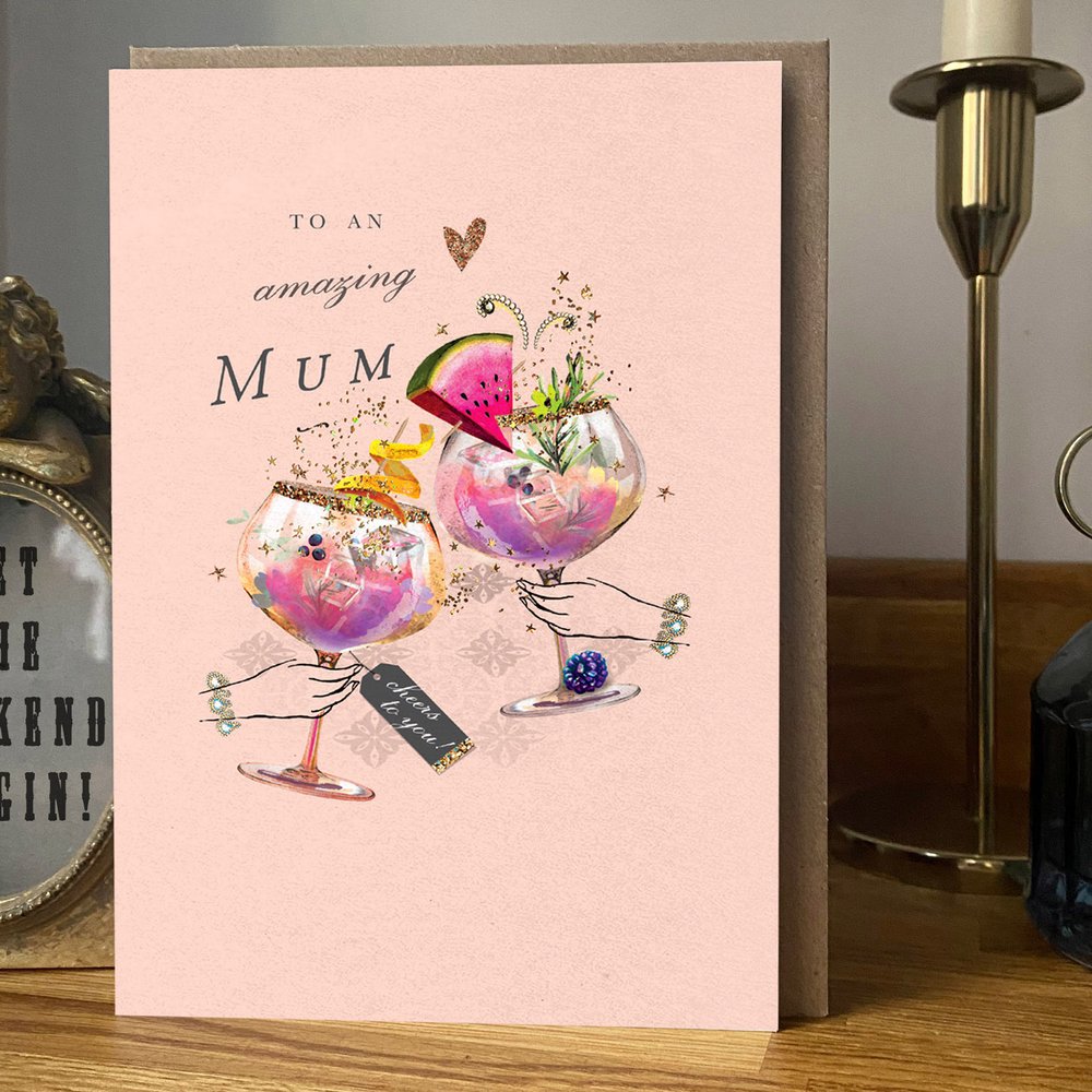 Mum Gin Cocktails Card