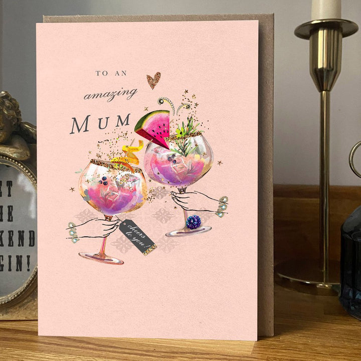 Mum Gin Cocktails Card