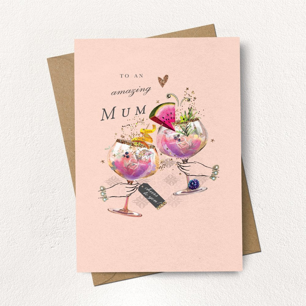 Mum Gin Cocktails Card