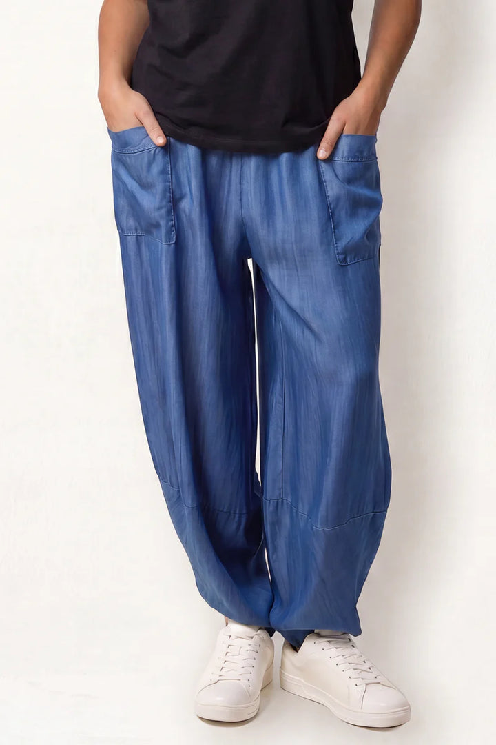 Mid Denim Cocoon Trousers
