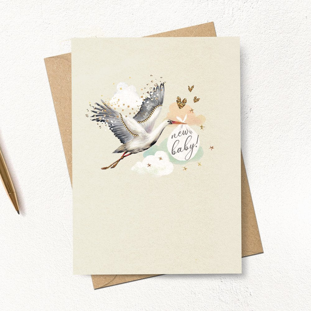 New Baby Stork Card