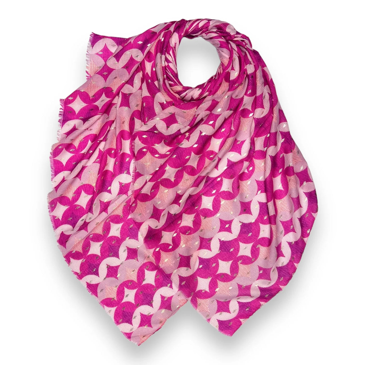 Pink Retro Star Scarf