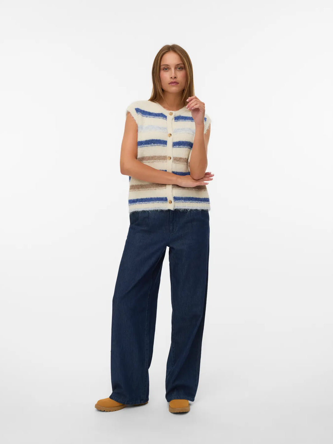 Vero Moda Stripe Knit Waistcoat