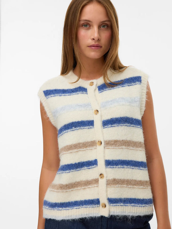 Vero Moda Stripe Knit Waistcoat