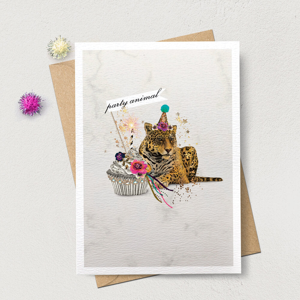 Party Animal Cheetah Card
