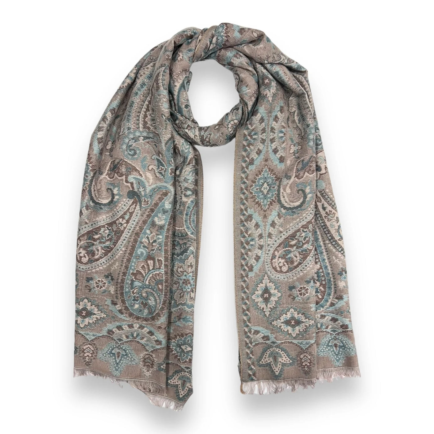 Taupe Paisley Scarf