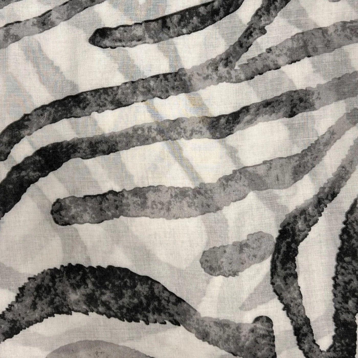 Grey Watercolour Zebra Scarf