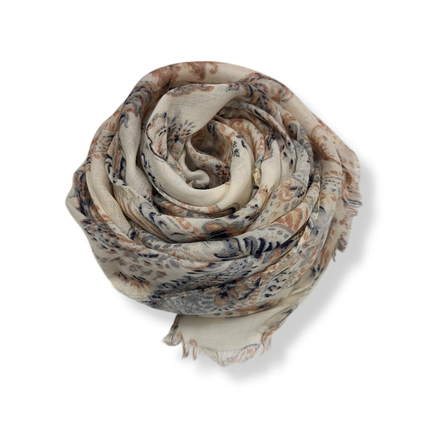 Ecru Paisley Scarf