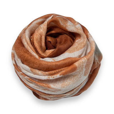 Rust Orange Watercolour Tree Scarf
