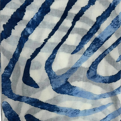 Blue Watercolour Zebra Scarf