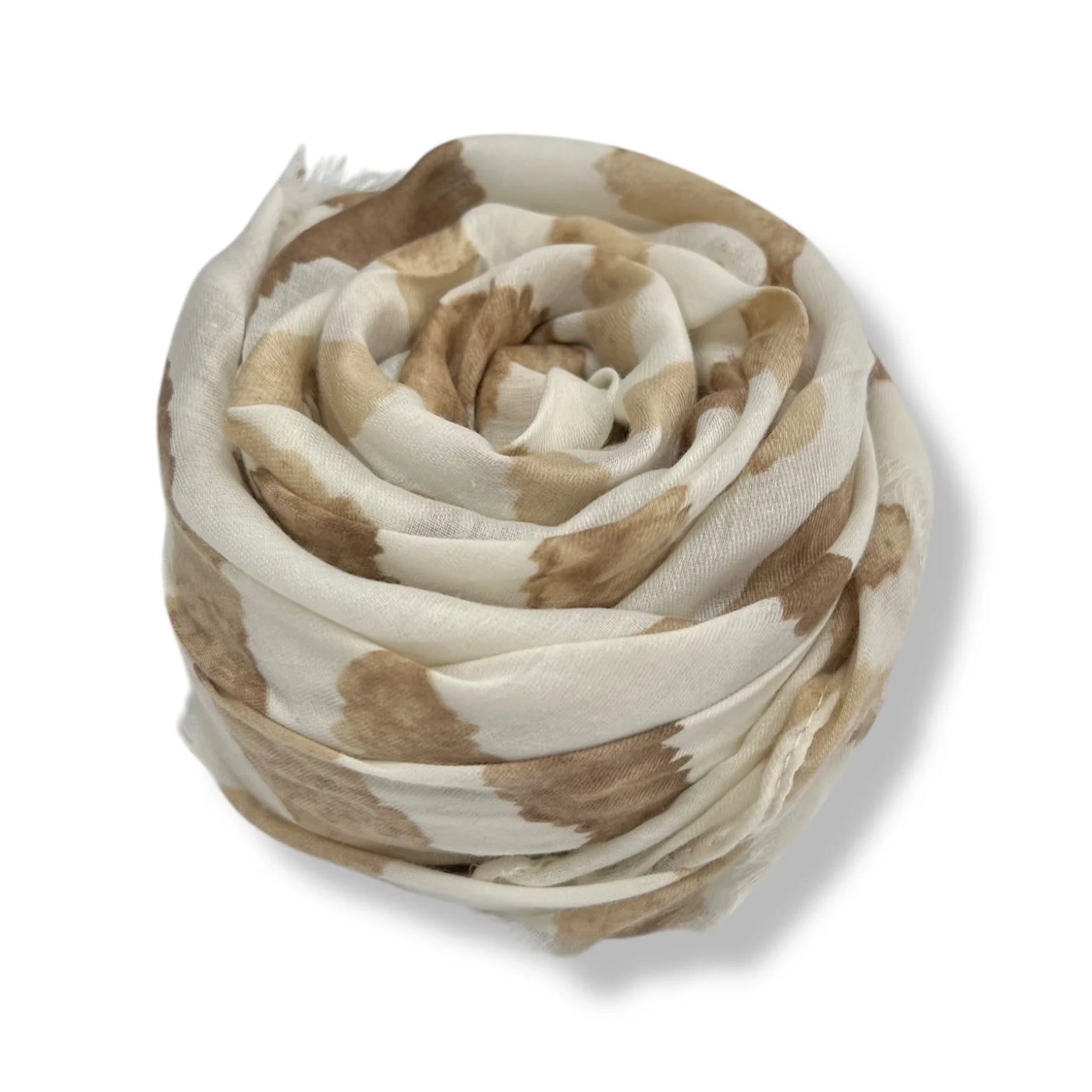 Tan Watercolour Zebra Scarf