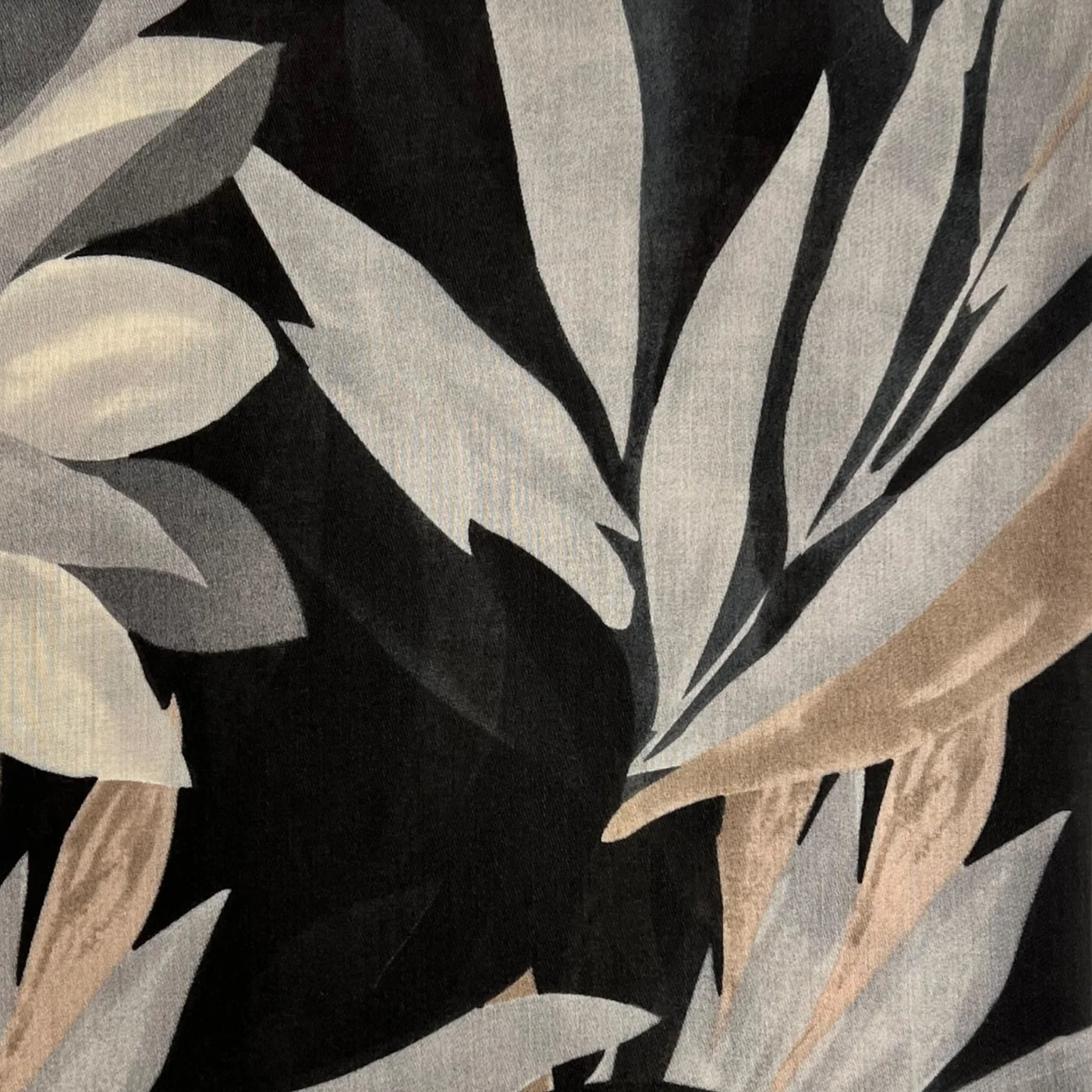 Black Autumn Leaves Scarf