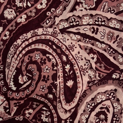 Burgundy Paisley Print Scarf