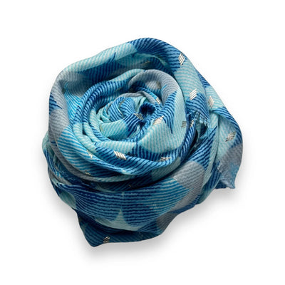 Blue Retro Star Scarf