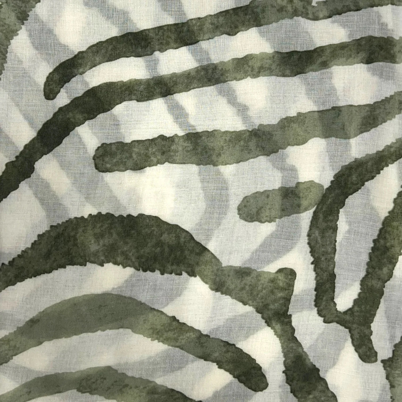 Green Watercolour Zebra Scarf