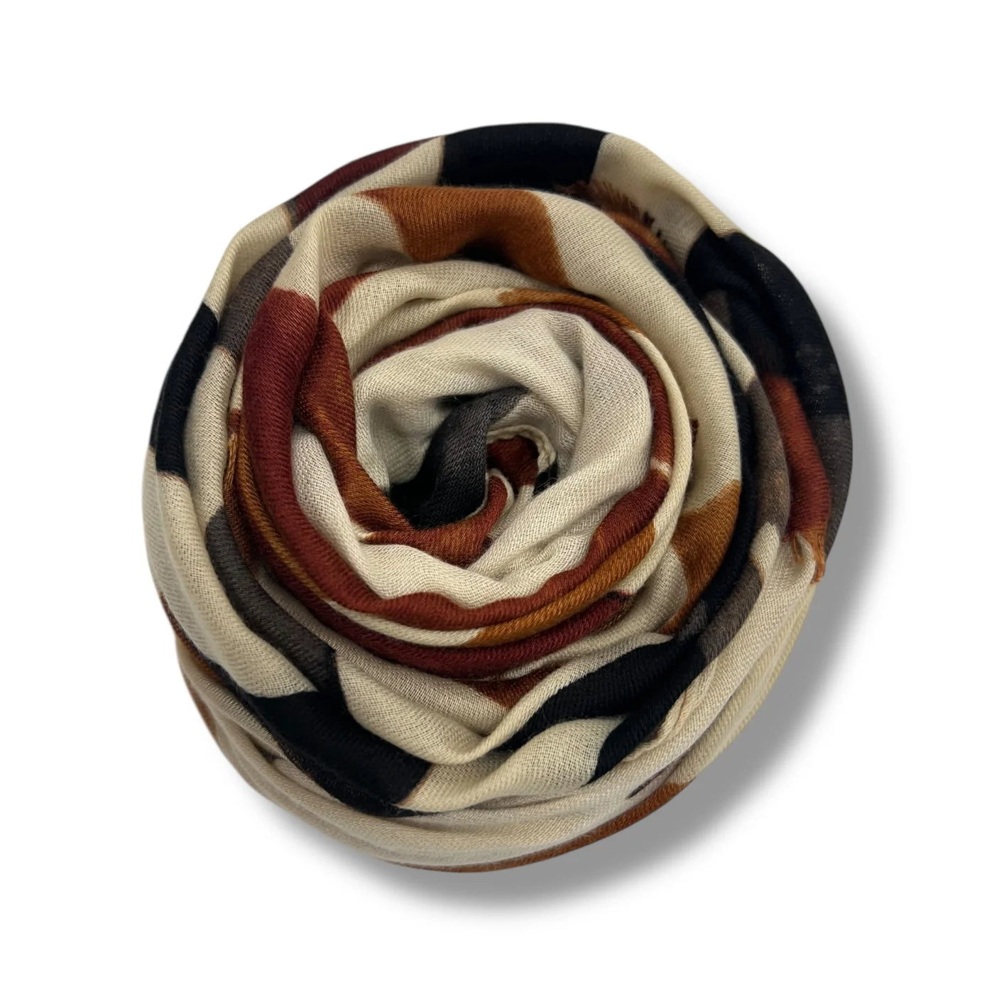 Neutral Palm Leaves Print Scarf