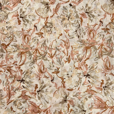 Neutral Hibiscus Scarf