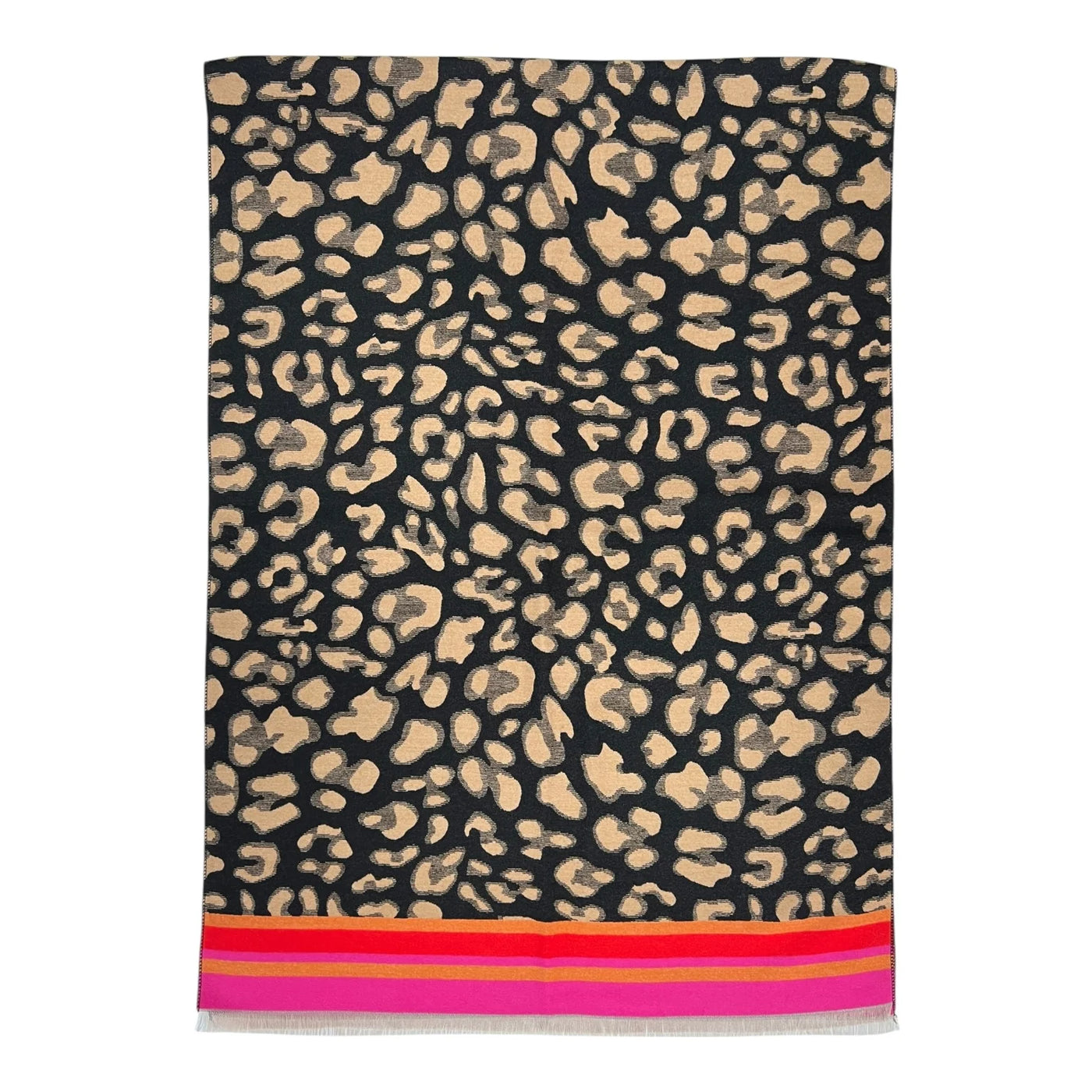 Leopard Bright Border Scarf