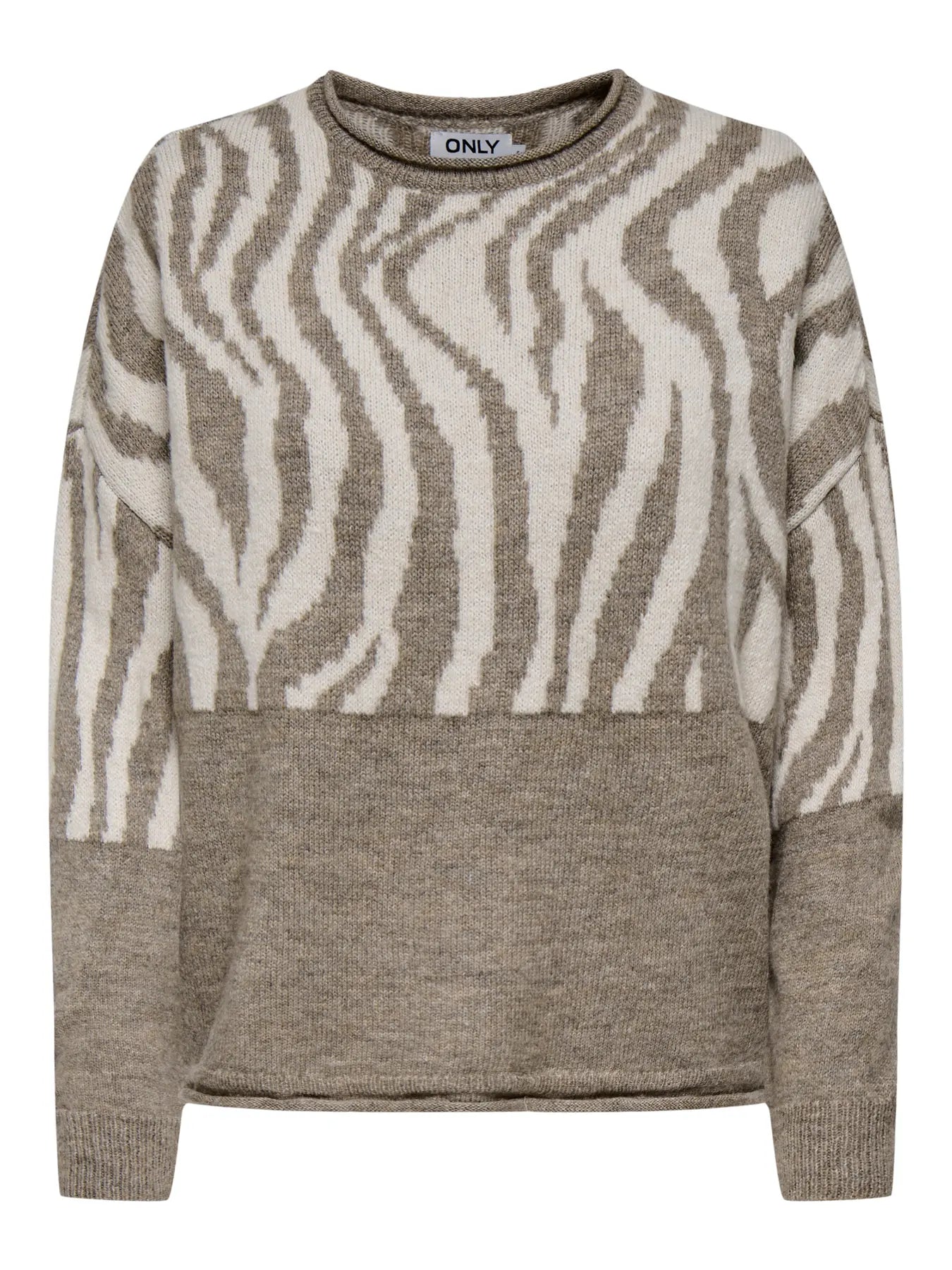 ONLY Taupe Zebra Jumper