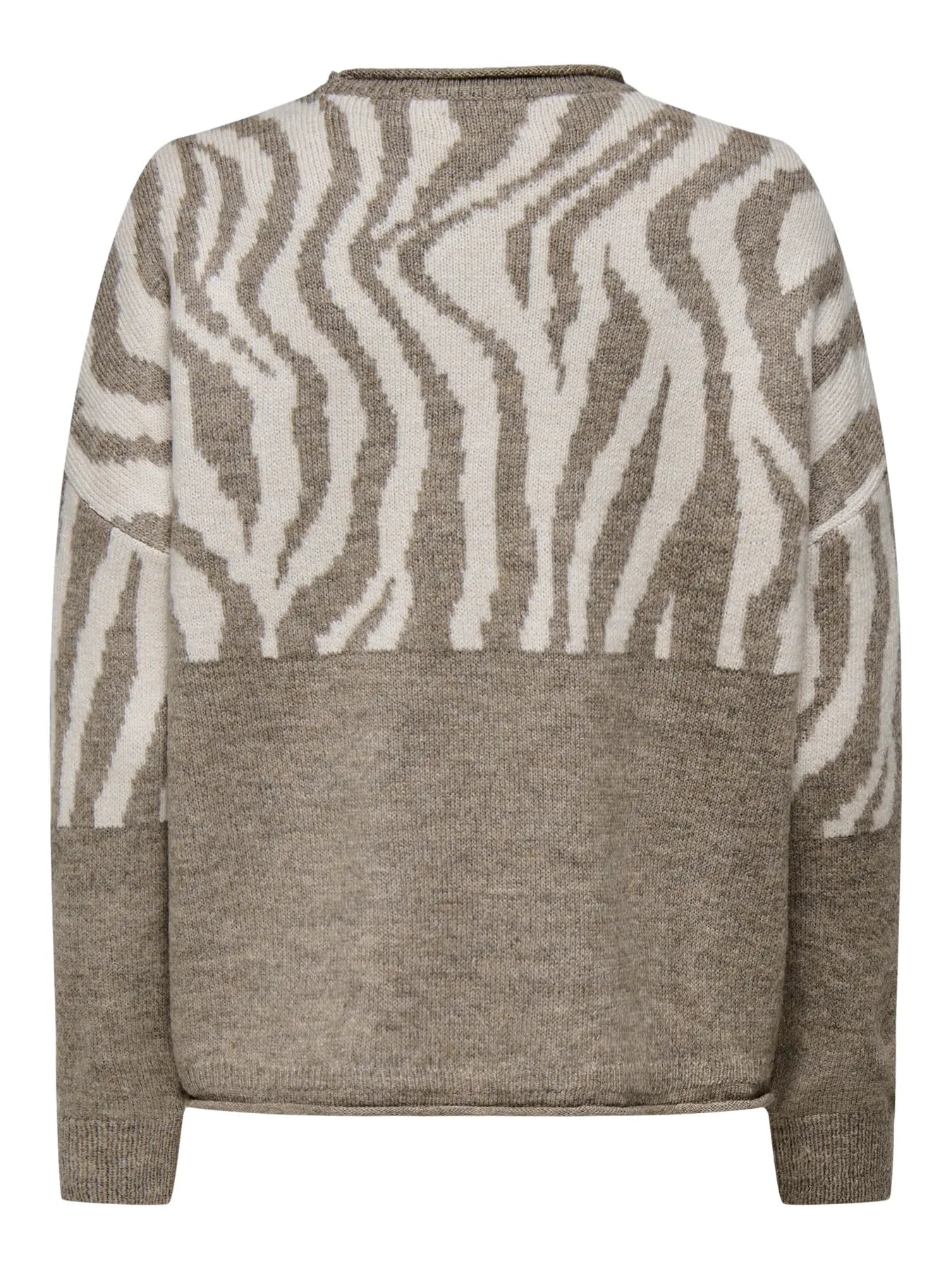 ONLY Taupe Zebra Jumper