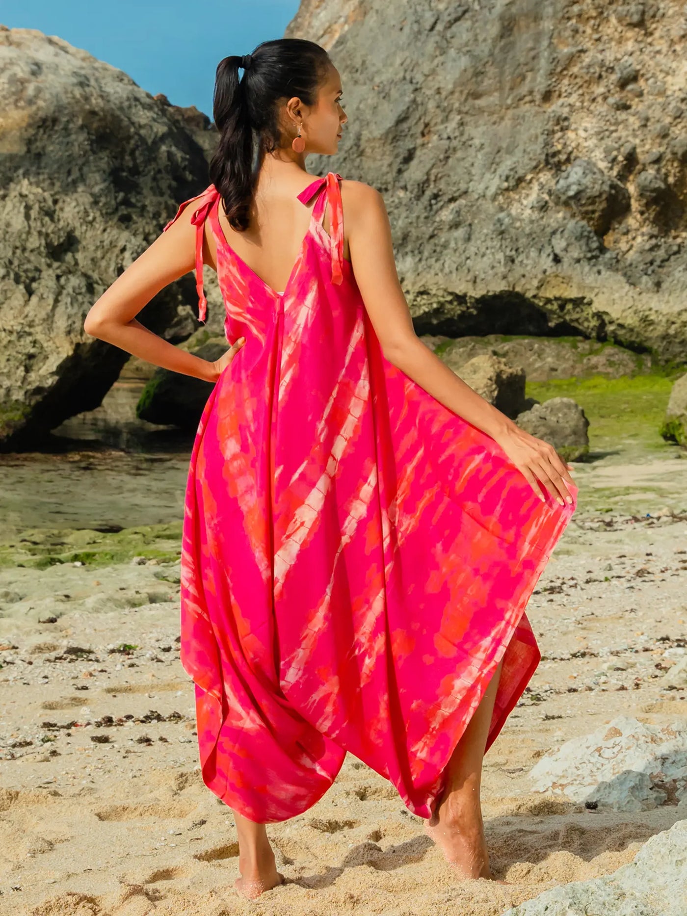 Fuchsia Tie Dye Jumpsuit