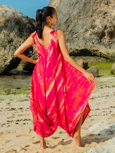 Fuchsia Tie Dye Jumpsuit