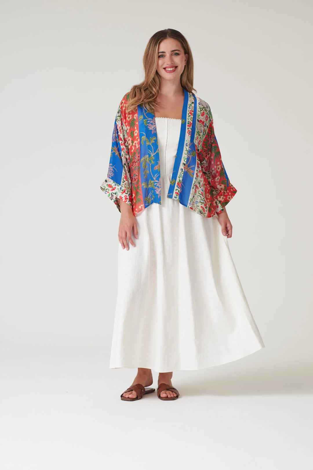 Ribbons Cobalt Kimono