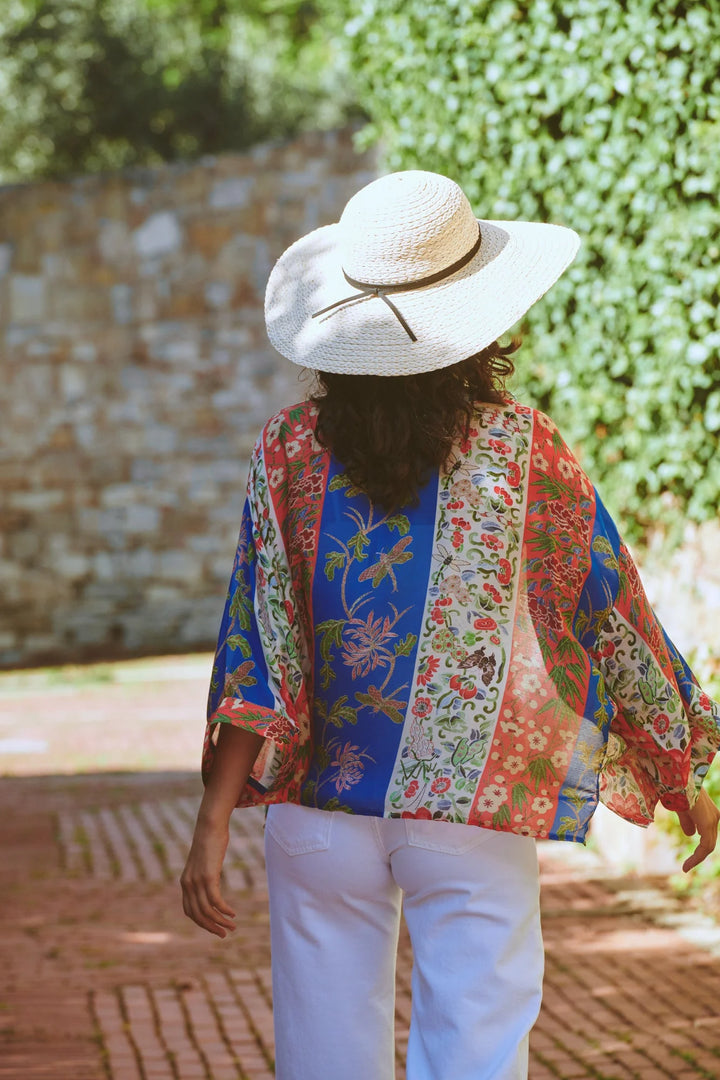 Ribbons Cobalt Kimono