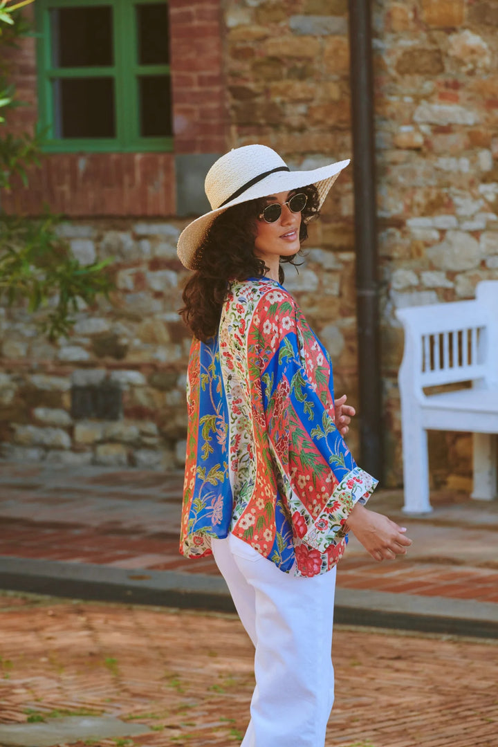 Ribbons Cobalt Kimono