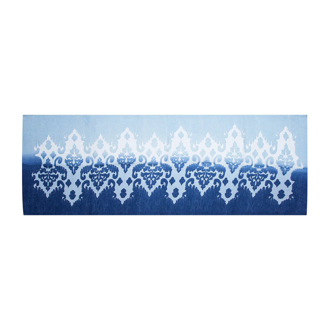 Blue Ombre Ornate Pattern Scarf