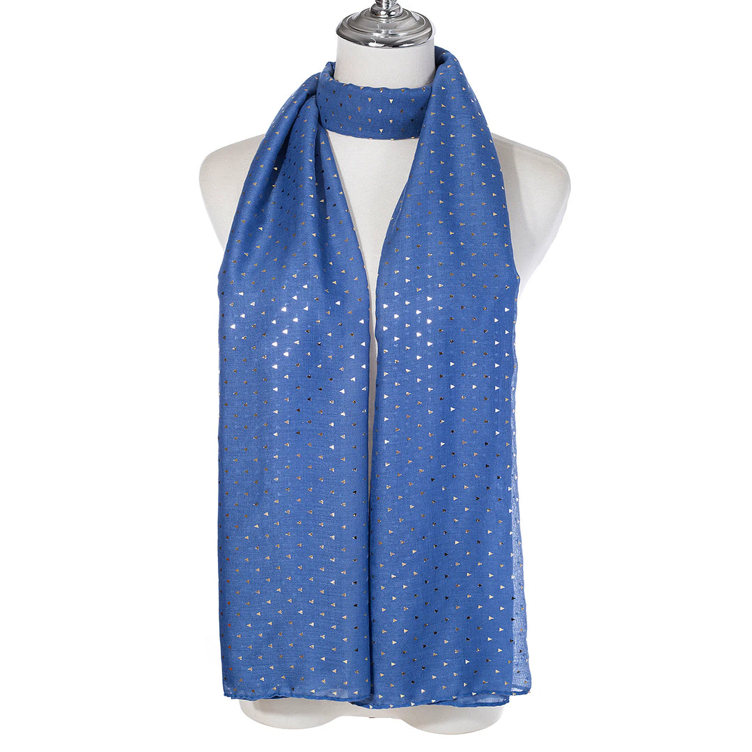 Blue & Gold Triangles Scarf