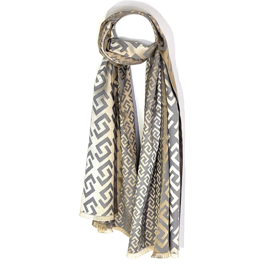 Grey & Gold CC Scarf