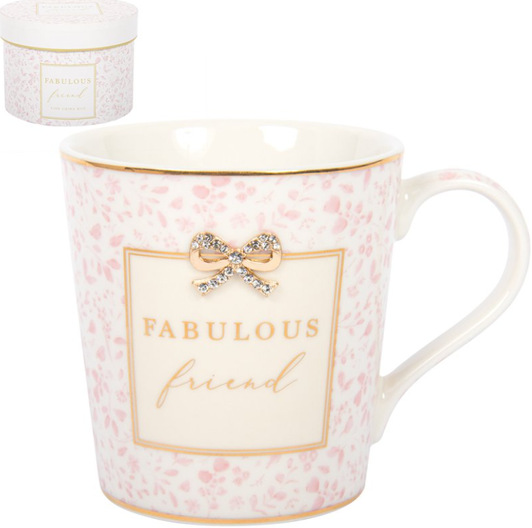 'Fabulous Friend' Floral Mug