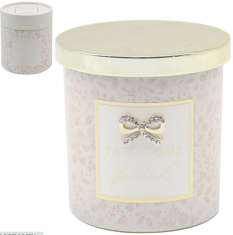 'Fabulous Friend' Floral Candle