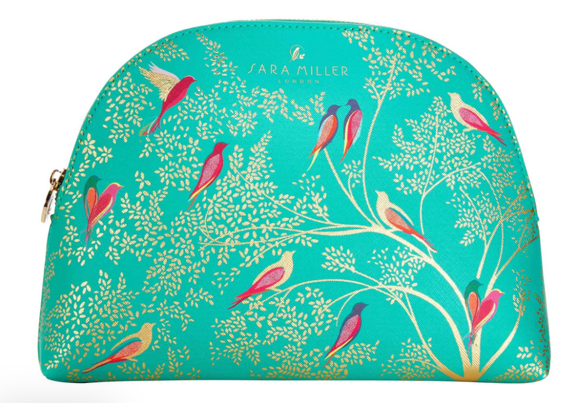 Sara Miller Large Birds Cosmetic Bag