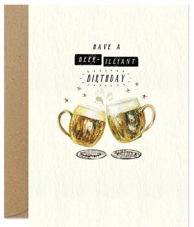 Beer-illiant Birthday Card