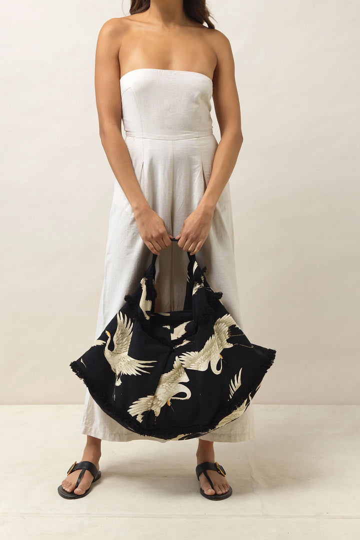 Stork Black Slouch Bag