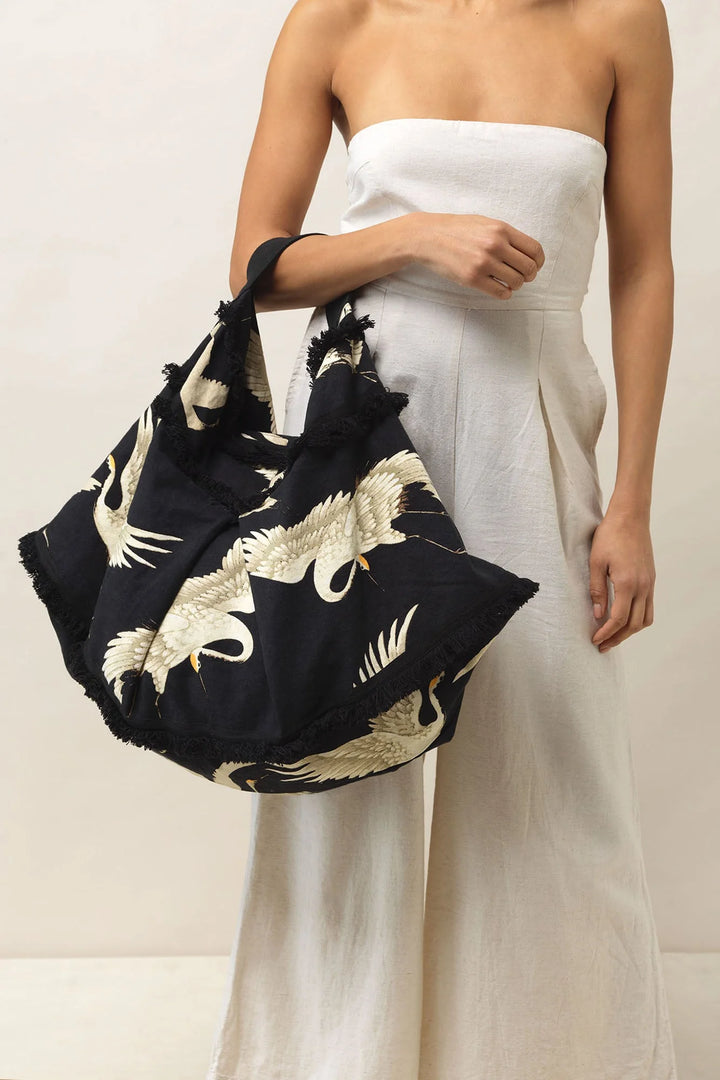 Stork Black Slouch Bag