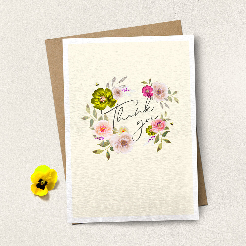 Thank You Floral Card